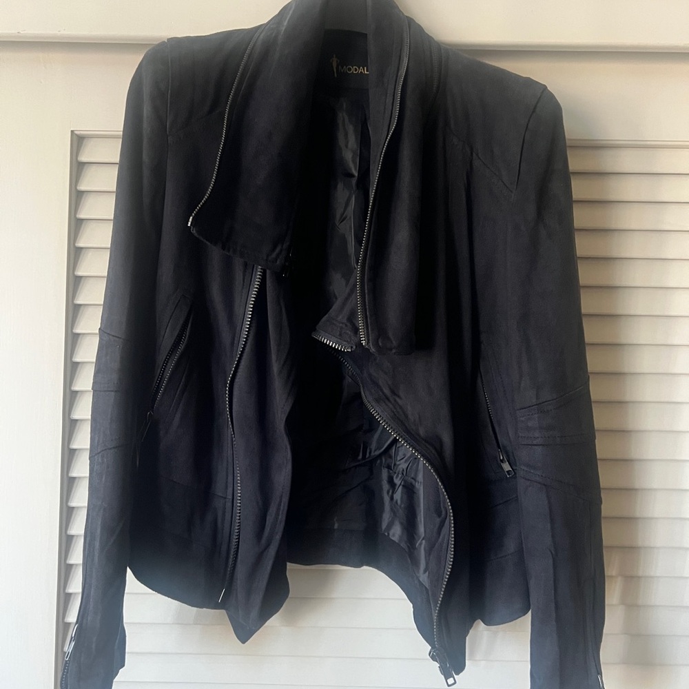Moda Women's Dark suede Jacket